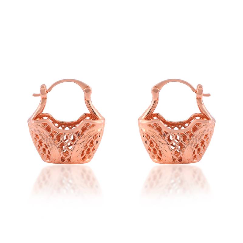 Copper basket daliya shape earring