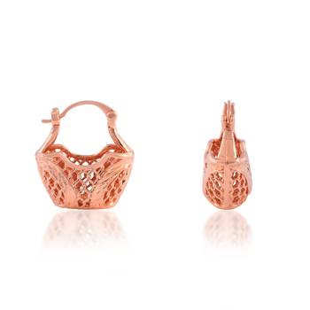 Copper basket daliya shape earring 2