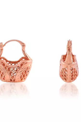Copper basket daliya shape earring