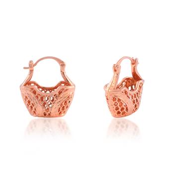 Copper basket daliya shape earring 3