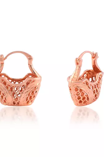 Copper basket daliya shape earring