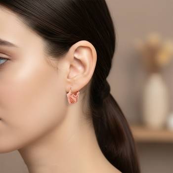Copper basket daliya shape earring 4
