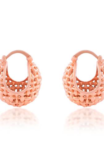 Copper basket shape earring
