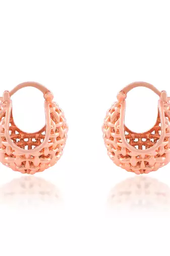Copper basket shape earring