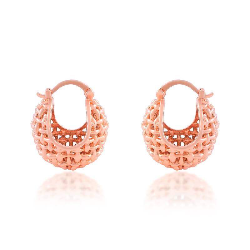 Copper basket shape earring