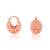 Copper basket shape earring
