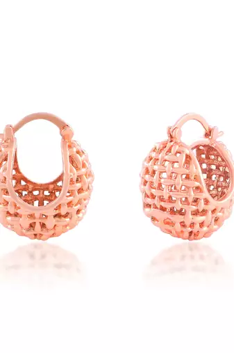 Copper basket shape earring