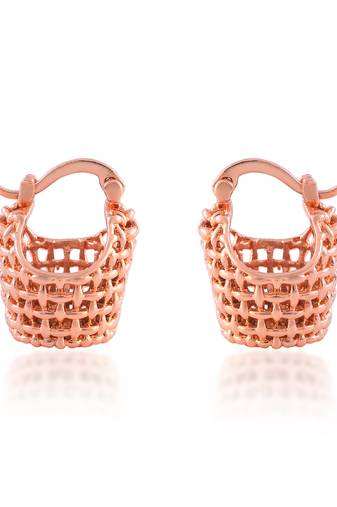 Small tokri shape copper earring