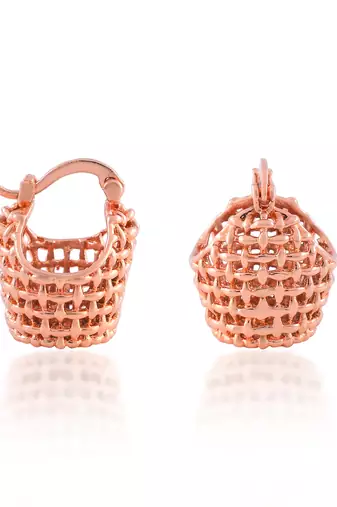 Small tokri shape copper earring