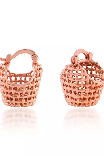 Small tokri shape copper earring