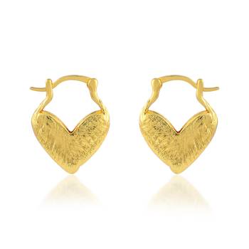 Golden heartshape earrings 1