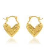 Golden heartshape earrings