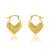 Golden heartshape earrings