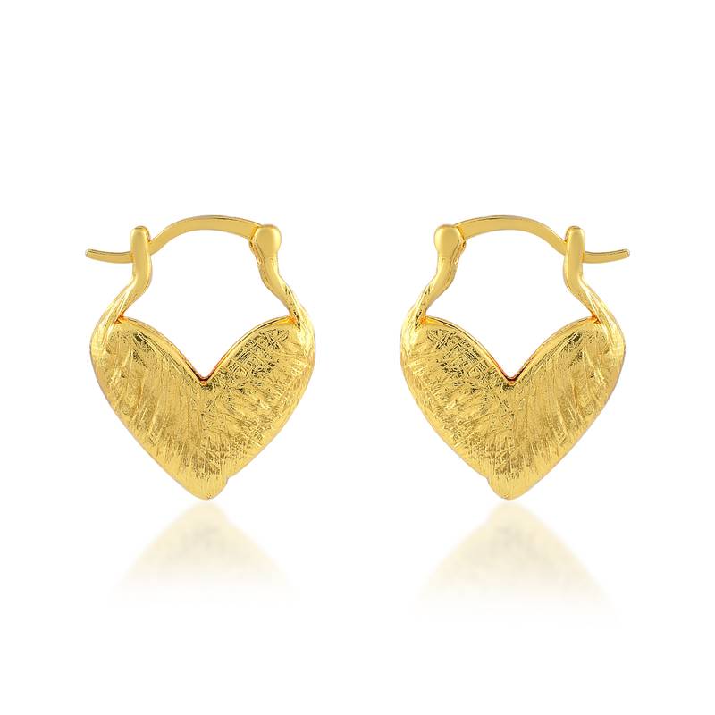 Golden heartshape earrings