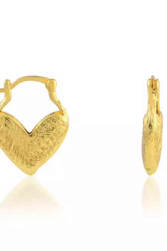 Golden heartshape earrings