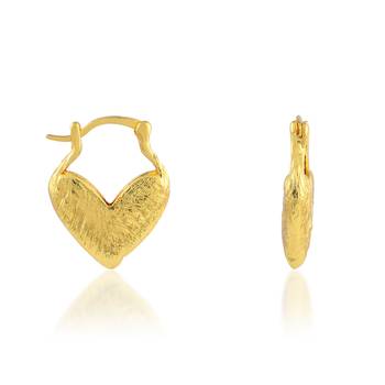Golden heartshape earrings 3