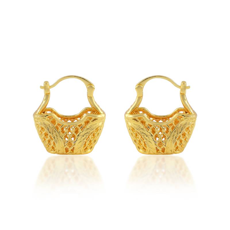 Golden daliya shape earring