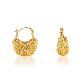 Golden daliya shape earring 2