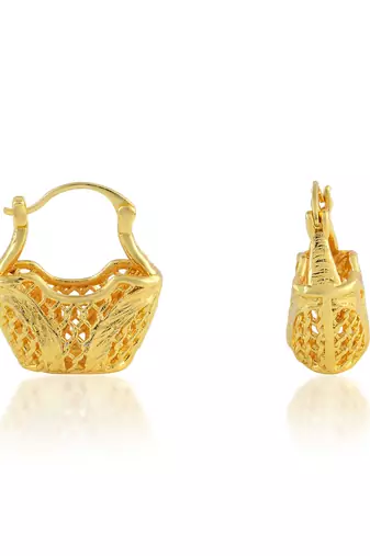 Golden daliya shape earring