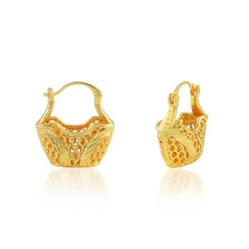 Golden daliya shape earring 3