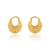 Golden rounded basket earring