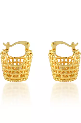 Golden small tokri earring