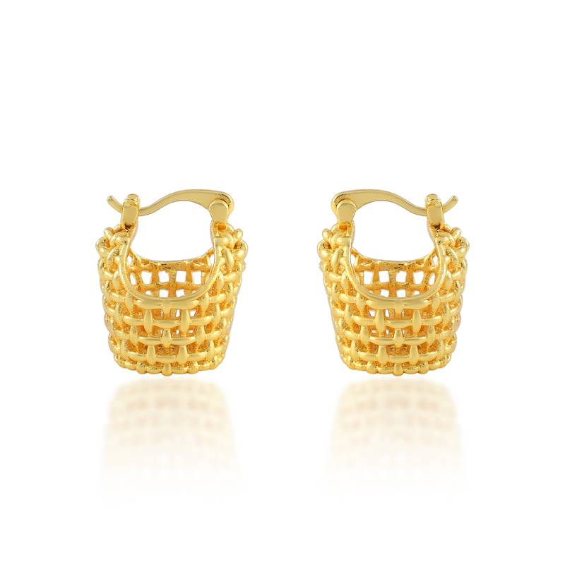 Golden small tokri earring