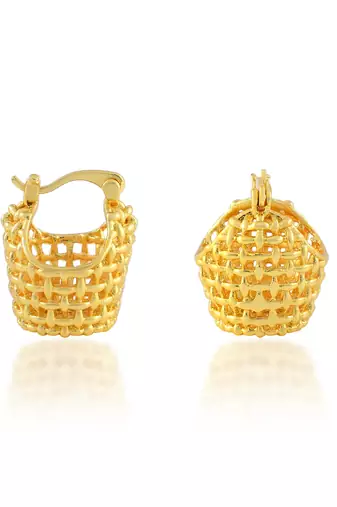 Golden small tokri earring