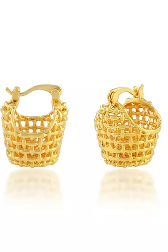 Golden small tokri earring