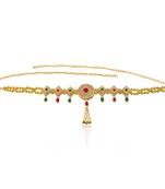 Brass gold imitation diamond ethnic waistbelt tradtional kamarbandh wedding bridal jewellery for women