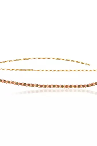 Brass gold pearl kundan traditional waistband ethnic kamarbandh for women wedding bridal jewellery