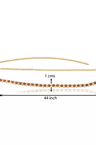 Brass gold pearl kundan traditional waistband ethnic kamarbandh for women wedding bridal jewellery