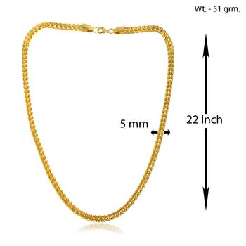 Brass micron gold thick heavy square design necklace for men women 3