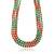 Natural ruby emerald bead necklace for women