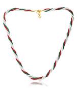 Natural pearl ruby emerald beaded necklace for women