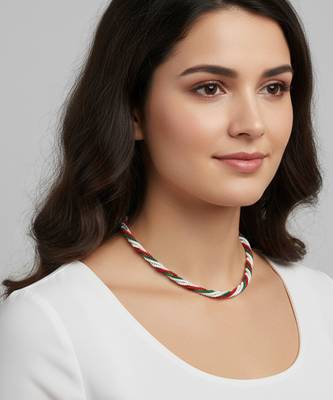 Natural pearl ruby emerald beaded necklace for women 3