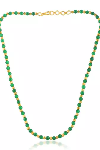 Created emerald necklace for women