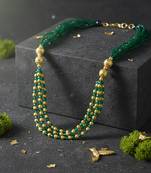 Created emerald necklace for women