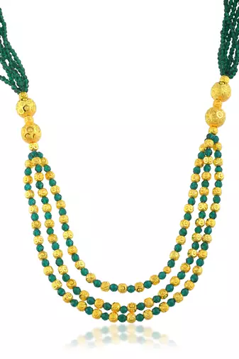 Created emerald necklace for women