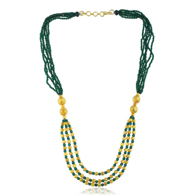 Created emerald necklace for women