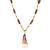 Brass gold beads natural ruby necklace for women adjustable size