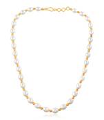 Cultured white pearl choker necklace for women
