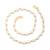 Cultured white pearl choker necklace for women