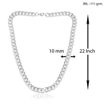 Stainless steel anti tarnish silver plated heavy necklace for men 3