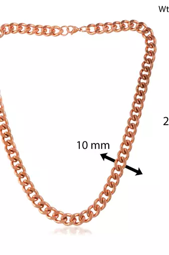 Pure copper 111 grams, thick and heavy necklace for men jewellery