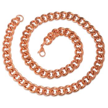 Pure copper 111 grams, thick and heavy necklace for men jewellery 4