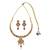 Brass micron gold handmade thewa work necklace set for women