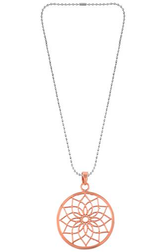 Pure copper flower of life sacred geometry mandala design pendant for women