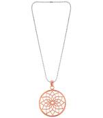 Pure copper flower of life sacred geometry mandala design pendant for women
