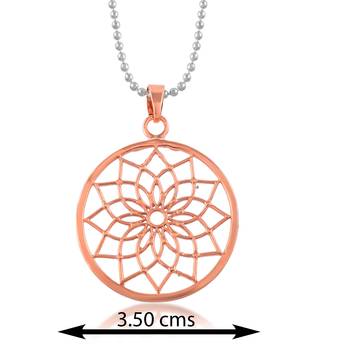 Pure copper flower of life sacred geometry mandala design pendant for women 2